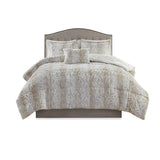 King 4PC Faux Fur Comforter Set B03597120