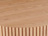 Natural Wood Coffee 39.37 MDF coffee table Modern Handcraft Drum Coffee Circle Coffee W876P188696