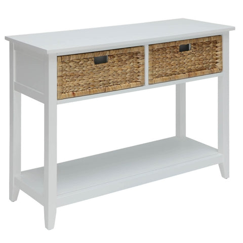 ZUN White Console Table with 2-Drawer B062P189197