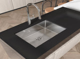 Stainless Steel Kitchen Sink, 27x19 Single Bowl, Undermount Handmade Sink in Brushed Nickel, with 88088733