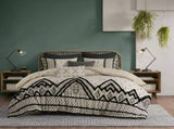 3 Piece Cotton and Flax Linen Blend Comforter Set Natural King/Cal King B03596415