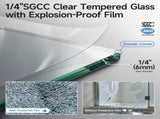 36" D X 36" W X 72" H Corner Shower Enclosure Shower Stall for Walk in Shower, 1/4" Thick Clear SGCC T5595P495289