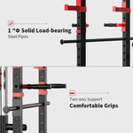 ZUN Power Cage Squat Rack Stands Gym Equipment 1000-Pound Capacity Exercise pull-up down 44896527