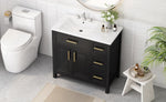 ZUN 36" Bathroom Vanity with Sink Top, Bathroom Vanity Cabinet with Two Doors and Three Drawers, Solid N725P198316B