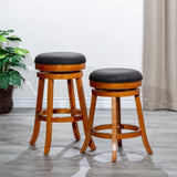30" Bar Stool, Natural Finish, Charcoal Fabric Seat B04660661