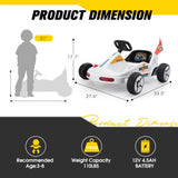 12V Kids Ride On Go Kart, Electric 4-Wheeler Car with Remote Control, Cushioned Seat, LED Lights, W2181P201026