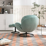 Accent chair TV Chair Living room Chair with Ottoman-TEAL W676P232281