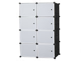 8 Cube Organizer Stackable Plastic Cube Storage Shelves Design Multifunctional Modular Closet 40658987