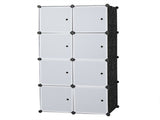 8 Cube Organizer Stackable Plastic Cube Storage Shelves Design Multifunctional Modular Closet 40658987