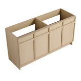 60" Freestanding Bathroom Vanity & 4 Soft-Close Cabinet Doors-BVC11160DDOK -Excluding W999P239165