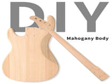 DIY 4 String GP Style Electric Bass Guitar Kits with Mahogany Body, Maple Neck and Accessories 18785308
