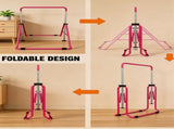 Adjustable Kids Gymnastics Bar - Foldable Horizontal Bar Home, Safe Sturdy Training Equipment 47472381
