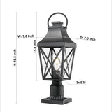 Outdoor Post Light,Lamp Post Light Fixture,Post Lantern with Pier Mount Base,Textured W2714P218546