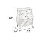 Opulence Modern Style 3-Drawer Night stand Made with Wood in Pearl White B009P240963