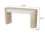 Entryway Table,Two Hidden Handle Drawers, Console Table ,Easy Assembly, for Entrance Dinning Room W3040P455735