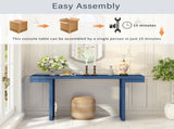 U-Style Large 60-Inch Console Table with Geometric Clean Lines Design,Stylish Entryway Table with N711P303209V