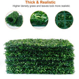 ZUN 12Pcs 23.6x15.75in Artificial Boxwood Topiary Hedge Plant Grass Backdrop Fence Privacy Screen Grass 27411615