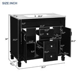 36'' Bathroom Vanity with Top Sink, Modern Bathroom Storage Cabinet with 2 Soft Closing Doors and 2 N710P230231B