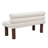 Upholstered Dining Bench, End of Bed, Entryway Bench, Boucle Ottoman for Dining Room, Bedroom, N779P292154A