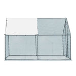 ZUN 10 x 10 ft Large Metal Chicken Coop, Walk-in Poultry Cage Chicken Hen Run House with Waterproof 15937218