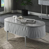 Grey High Gloss and Chrome Coffee Table B062P209131