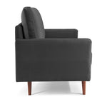 ZUN 57.1” Modern Decor Upholstered Sofa Furniture, Wide Velvet Fabric Loveseat Couch, Solid Wooden Frame B082111405