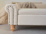 Storage Ottoman, Fabrices End of Bed with Solid Wood Legs Upholstered Ottoman 56830170