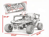 Blue 12V Kids Ride On UTV Truck Battery Powered Electric Vehicle with Rear Suspension & Remote 36157663