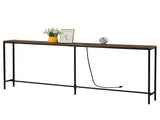 70.9 inch Narrow Long Console with 2 Power Outlets & USB Ports, Narrow Entryway Sofa 82226885