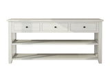 Console Table with Wood Frame and Legs, Sofa Table Entryway Table with 3 Drawers and 2 Open Shelves 19496319
