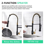 Commercial Kitchen Faucet with Pull Down Sprayer, Single Handle Single Lever Kitchen Sink Faucet W1932P149180