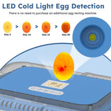 70 Egg Incubator with Automatic Turning & Humidity Control Digital Poultry Hatcher for Chicken, W2700P326298