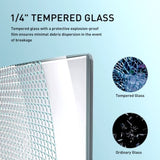 56" - 60" Tempered Glass Single Sliding W1573P198746