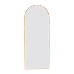 ZUN Gold 71x27.5 inch metal arch stand full length mirror W2203P156457