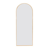 ZUN Gold 71x27.5 inch metal arch stand full length mirror W2203P156457