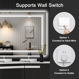 20x28 Inch Frameless LED Bathroom Mirror,Smart Mirror T3757P347025