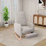 ZUN 25.4"W Chair for Nursery, High Back Glider Chair with Retractable Footrest, Side Pocket, W1852P186196