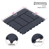 DIY friendly, easy to clean interlocking deck tiles, 11.8"x11.8" patio flooring 44 pieces per 67512246