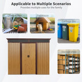 8 ft x 6 ft Outdoor Metal Storage Shed with Window and Transparent plate for Garden, Lawn W540P185325