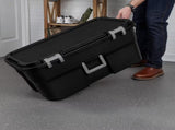 22 Gallon Large Wheeled Footlocker, Heavy Duty Plastic Storage Trunk Container, Lockable with Wheels 77831147