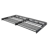 ZUN Black Metal Platform Foldable Bed Frame Eastern King Size, Toolless High Profile Design B011P197728