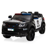 ZUN 12V Kids Police Ride On Car Electric Cars 2.4G Remote Control, LED Flashing Light, Music & Horn. 80051466