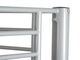 Iron Bed Bunk Bed with Ladder for Kids Twin Size Gray 40700088
