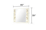 La Pierre Modern Style Mirror Made with Wood and Gold LED edges in Beige B009P270814