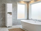 White particleboard with melamine veneer, 30*30*170cm, two doors, one drawer, one shelf, bathroom 85950573