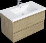 36" Floating Bathroom Vanity with Sink, Modern Wall-Mounted Bathroom Storage Vanity Cabinet with W1573P152698