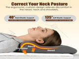 Heated Neck Massager Pillow with 3 Heat Settings & 3 Vibration Modes, Contoured 35488447