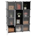 ZUN Cube Storage 12-Cube Closet Organizer Storage Shelves Cubes Organizer DIY Closet Cabinet with Doors 40276401