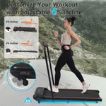 ZUN NEW Folding Walking Pad Under Desk Treadmill for Home Office -2.5HP Walking Treadmill With Incline 58557487