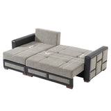 PrimeNest UrbanEdge Upholstered Convertible Sectional with Storage B030P305116
